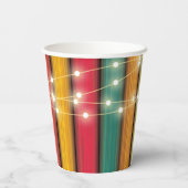 Rustikale, farbenfrohe kleine Türkei Babydusche Pappbecher (Rückseite)