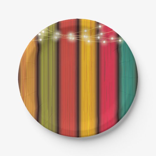 Rustikale, farbenfrohe kleine Türkei Babydusche Pappteller (Vorderseite)