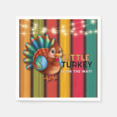 Rustikale, farbenfrohe kleine Türkei Babydusche Serviette (Vorderseite)