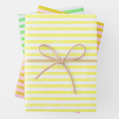 Rustikale farbenfrohe Strickgrunge Geschenkpapier Set (Beispiel)