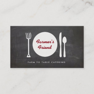 Rustikale Farm bis Tafelbrett Catering Visitenkarte