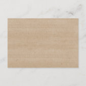 Rustikale Farm-Streichellichter Hochzeitskarte rsv Begleitkarte (Rückseite)