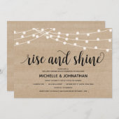 Rustikale Farmen-Lichter nach der Hochzeitsreise Einladung (Vorne/Hinten)