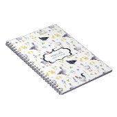 Rustikale Farmhaus-Hühner | Monogramm-Notizbuch Notizblock (Rechte Seite)