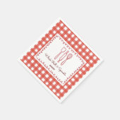 Rustikale Farmhouse-Gingham-Bäckerei Serviette (Ecke)