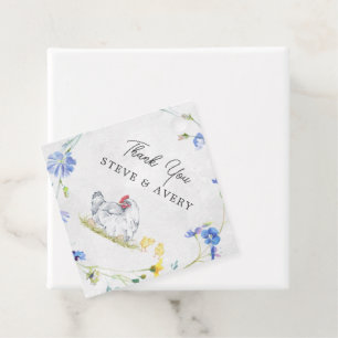 Rustikale Farmhouse-Hühner   Babyparty  Geschenkanhänger