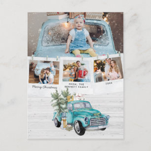 Rustikale Farmhouse-LKW Wäscheklammer-Foto-Colla Postkarte
