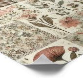 Rustikale Farmhouse-Salbei-Grüne Patchwork-Quilt-B Poster (Ecke)