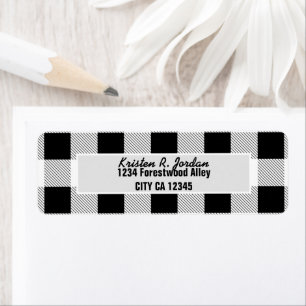 rustikale Farmhouse Schwarz-Weiß-Büffel-Karo-Party