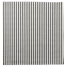Rustikale Farmküche-Ticking-Streifen - Schwarz & W Serviette