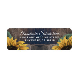 Rustikale Fass-Hochzeit-Adresse mit Sonnenblumen i