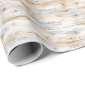 Rustikale Faux-Cream-Grau-Holz (kein echtes Holz) Geschenkpapier (Rolleneckpunkt)