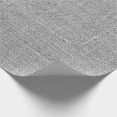 Rustikale Faux Hellgraue Jute Textur Geschenkpapier (Ecke)