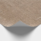 Rustikale Faux-Tan-Burlap-Textur Geschenkpapier (Ecke)