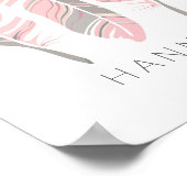 Rustikale Feathers Bleibe Wild Personalisierte Mau Poster (Ecke)