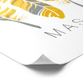 Rustikale Feathers Bleibe Wild Personalisierte Mau Poster (Ecke)