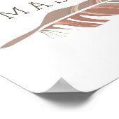 Rustikale Feder | Blue Personalisiert Name Wall Ar Poster (Ecke)