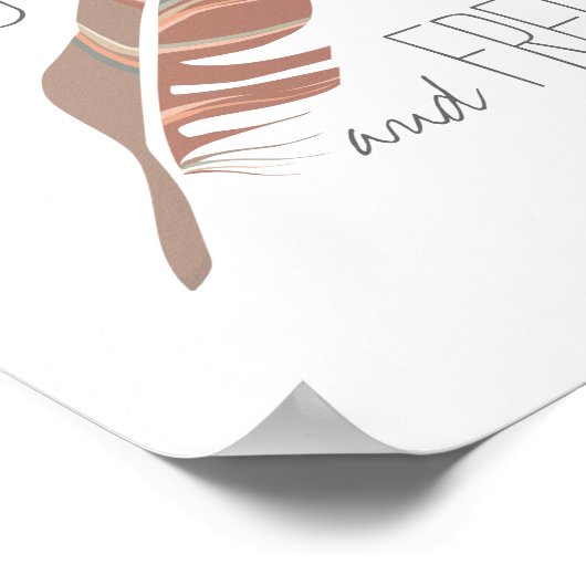 Rustikale Feder | Freies Kinderzimmer Mauer Kunst Poster (Ecke)