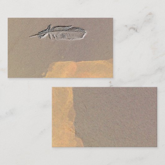 Rustikale Feder-mystische Heiler-Visitenkarten Visitenkarte (Vorne/Hinten)