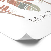 Rustikale Federn Personalisierte Boy Wall Art Prin Poster (Ecke)