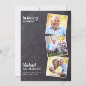 Rustikale Feier des Lebens 3 Fotos Gedenkstätte Einladung (Vorderseite)