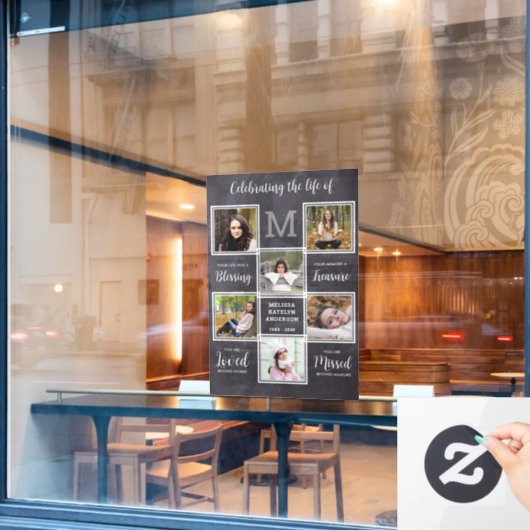 Rustikale Feier des Lebensdenkmals Einzigartigkeit Fensteraufkleber (Café-Fenster)