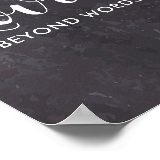 Rustikale Feier des Lebensdenkmals Einzigartigkeit Poster (Ecke)