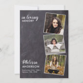 Rustikale Feier des Lebensfotos Gedenkstätte Einladung (Vorderseite)