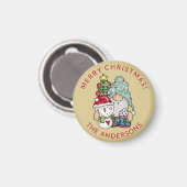 Rustikale Feier Gnome Snowman Weihnachten Magnet (Vorderseite/Rückseite)