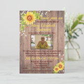 Rustikale Feier Lebensbeerdigung Foto Einladung (Stehend Vorderseite)