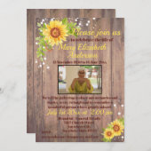 Rustikale Feier Lebensbeerdigung Foto Einladung (Vorne/Hinten)