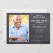 Rustikale Feier zum Foto der Beerdigung Einladung (Vorderseite)