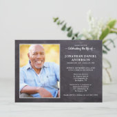 Rustikale Feier zum Foto der Beerdigung Einladung (Stehend Vorderseite)