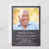 Rustikale Feier zum Foto Gedenktag Beerdigung Einladung (Vorderseite)