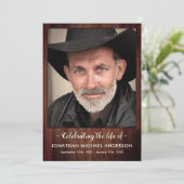 Rustikale Feier zum Gedenken an das Leben Programm (Stehend Vorderseite)