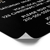 Rustikale Feiertagsparty Poster (Ecke)