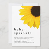 Rustikale, feine gelbe Sonnenblume Baby Sprinkle D Einladung (Vorderseite)