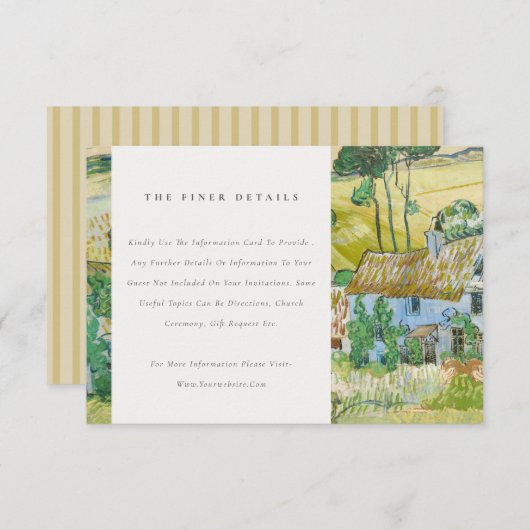 Rustikale Felder Bergwelt Hochzeiten Details Begleitkarte (Vorne/Hinten)