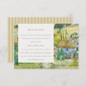 Rustikale Felder Bergwelt Hochzeitsempfang Begleitkarte (Vorne/Hinten)