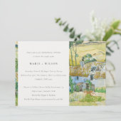 Rustikale Felder Landschaft Probe Abendessen Einladung (Stehend Vorderseite)