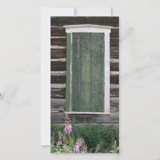 Rustikale Fenster-Fotokarte (Vorderseite)