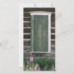 Rustikale Fenster-Fotokarte