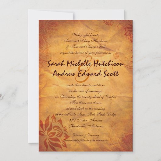 Rustikale Fenster-Rahmen-Hochzeits-Einladung Einladung (Rückseite)