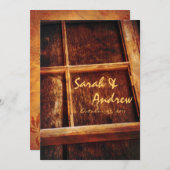 Rustikale Fenster-Rahmen-Hochzeits-Einladung Einladung (Vorne/Hinten)