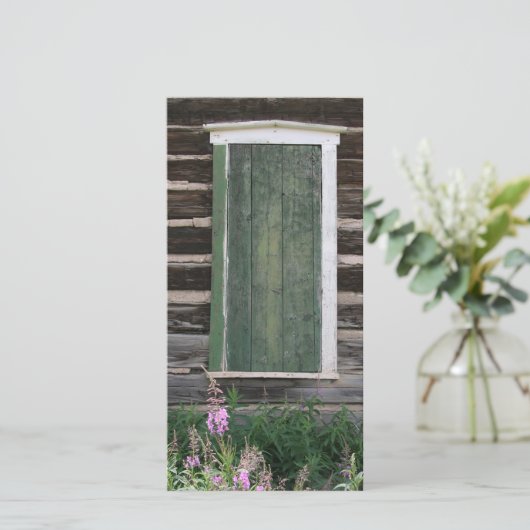 Rustikale Fensterfotokarte (Stehend Vorderseite)
