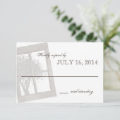 Rustikale Fensterrahmen RSVP Karte (Stehend Vorderseite)