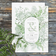 Rustikale Fern Green Foliage White Wedding