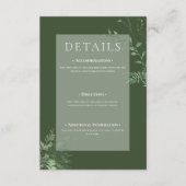 Rustikale Fern Green Folies Smaragdgrüne Details Begleitkarte (Vorderseite)