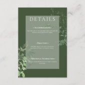 Rustikale Fern Green Folies Smaragdgrüne Details Begleitkarte (Vorderseite)
