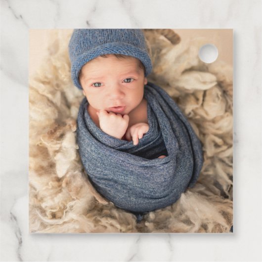 Rustikale Fern Greenerie | Taufe-Tag Geschenkanhänger (Rückseite)